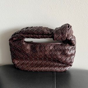 Woven faux leather bag